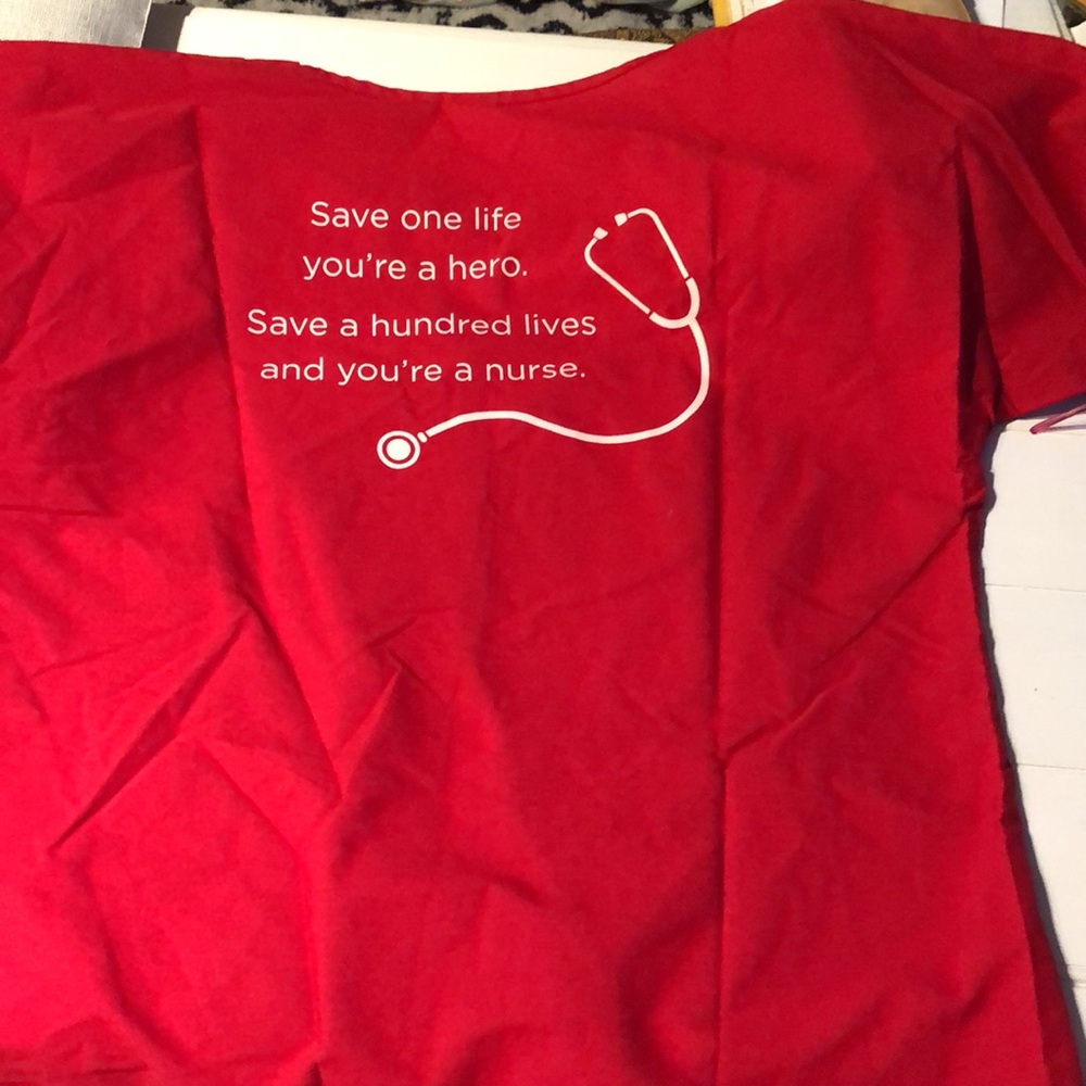 𝅺National Nurses United Scrub Top,size Large - Picture 3 of 6